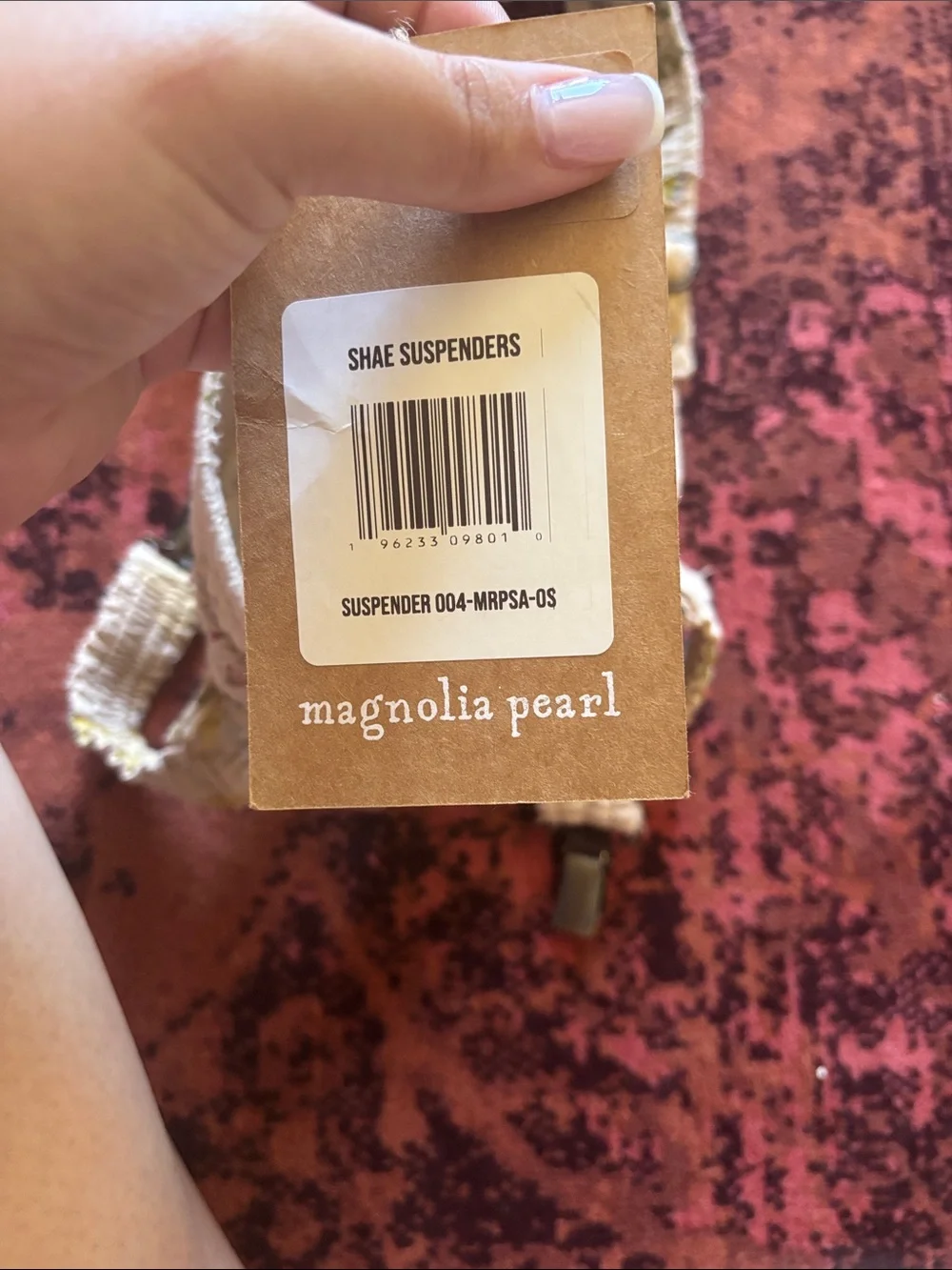 Magnolia Pearl Cream Embroidered Suspender Straps